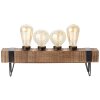 Brilliant Woodhill Lámpara de mesa Madera oscura, Negro, 4 luces