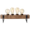 Brilliant Woodhill Lámpara de mesa Madera oscura, Negro, 4 luces