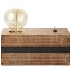 Brilliant Woodhill Lámpara de mesa Madera oscura, Negro, 1 luz