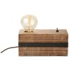 Brilliant Woodhill Lámpara de mesa Madera oscura, Negro, 1 luz