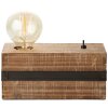 Brilliant Woodhill Lámpara de mesa Madera oscura, Negro, 1 luz