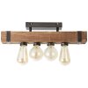 Brilliant Woodhill Lámpara de Techo Madera oscura, Negro, 4 luces