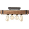 Brilliant Woodhill Lámpara de Techo Madera oscura, Negro, 4 luces