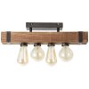 Brilliant Woodhill Lámpara de Techo Madera oscura, Negro, 4 luces