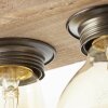 Brilliant Woodhill Lámpara de Techo Madera oscura, Negro, 4 luces