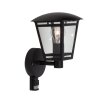 Brilliant Riley Aplique para exterior Negro, 1 luz, Sensor de movimiento