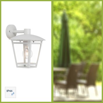 Brilliant Riley Aplique para exterior Blanca, 1 luz