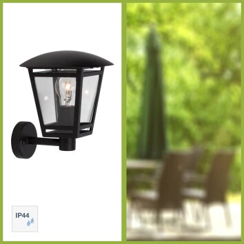 Brilliant Riley Aplique para exterior Negro, 1 luz