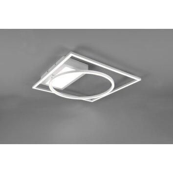 Trio Downey Lámpara de Techo LED Blanca, 1 luz, Mando a distancia