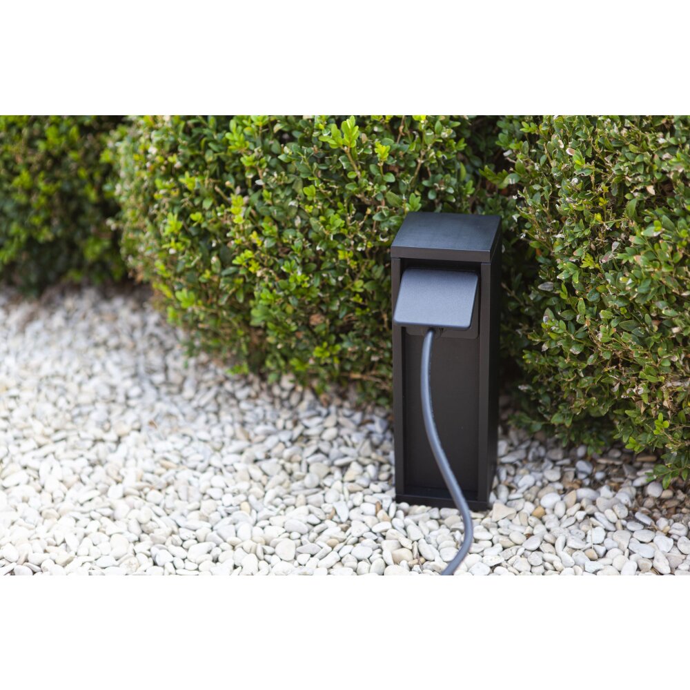 Lutec Mains Columna caja de enchufes Negro main product photo