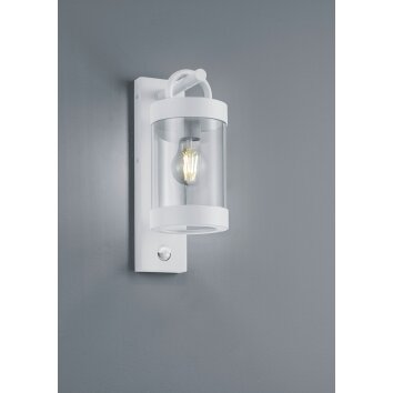 Trio Sambesi Aplique para exterior Blanca, 1 luz, Sensor de movimiento