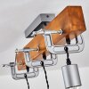Hautahi Lámpara Colgante Madera oscura, Negro, Plata, 3 luces