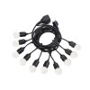 Ideallux FIESTA Lámpara Colgante Negro, 10 luces
