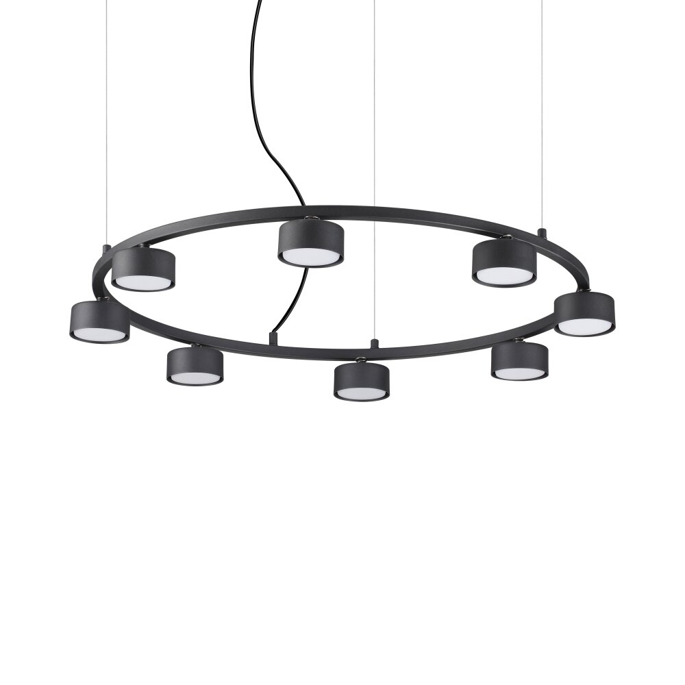 Ideallux MINOR Lámpara Colgante Negro, 8 luces main product photo