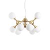 Ideallux NODI Lámpara Colgante Latón, 9 luces
