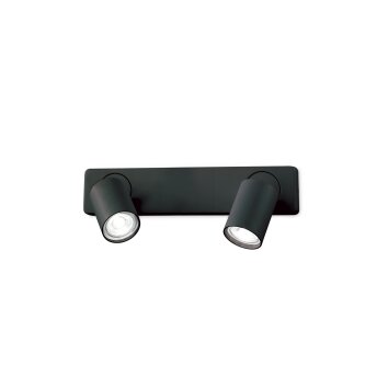 Ideallux RUDY Aplique Negro, 2 luces