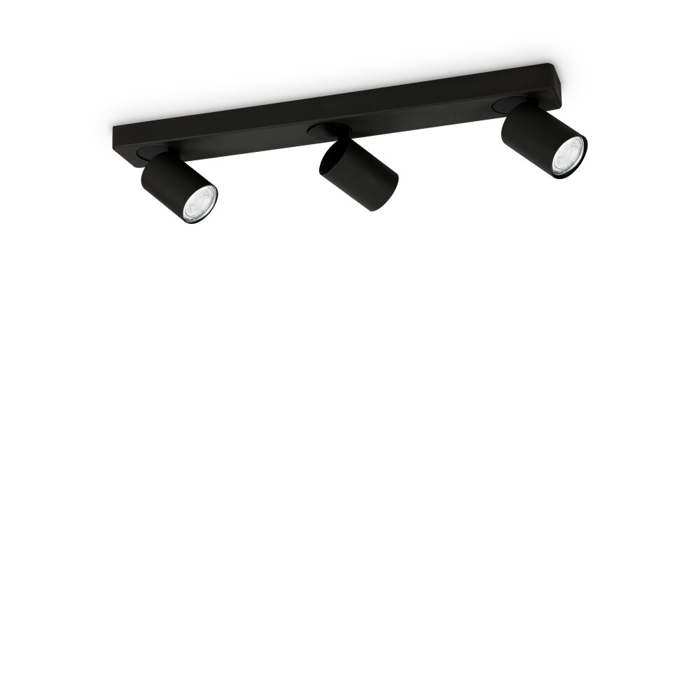 Ideallux RUDY Lámpara de Techo Negro, 3 luces main product photo