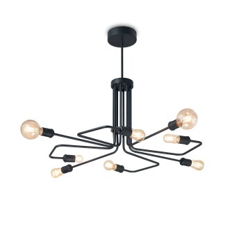 Ideallux TRIUMPH Lámpara Colgante Negro, 8 luces