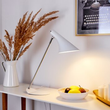 Corralcay Lámpara de mesa Cromo, Blanca, 1 luz