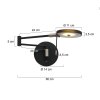 Steinhauer Turound Aplique LED Negro, 1 luz