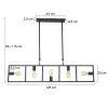 Steinhauer Racky Lámpara Colgante Negro, 5 luces