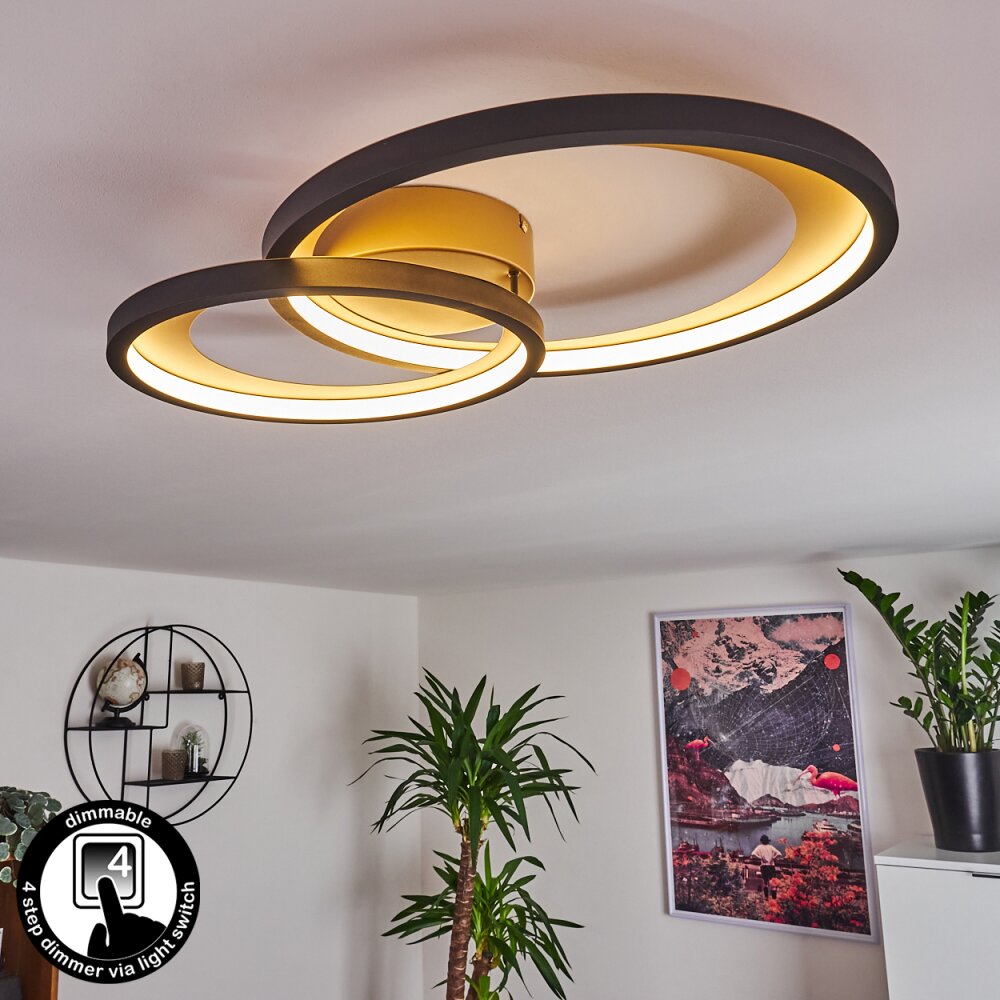 Baiyin Lámpara de Techo LED dorado, 1 luz main product photo