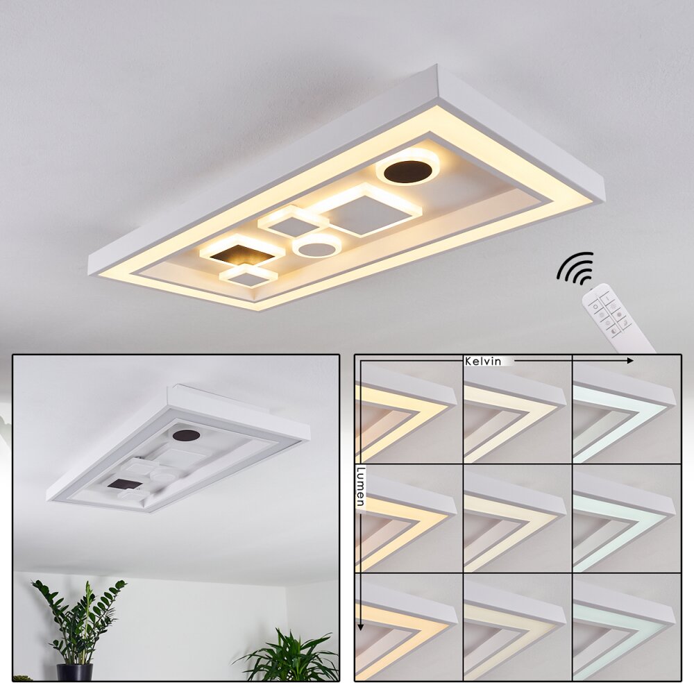 Minichu Lámpara de Techo LED Negro, Blanca, 1 luz, Mando a distancia main product photo