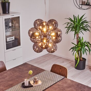 Hyco Lámpara Colgante Cromo, 12 luces