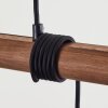 Hunouri Lámpara Colgante Madera oscura, Negro, 4 luces