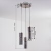 Dulcita Lámpara Colgante Níquel-mate, 3 luces
