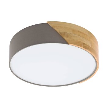 Eglo GRIMALDINO Lámpara de Techo Madera clara, Gris topo, 2 luces