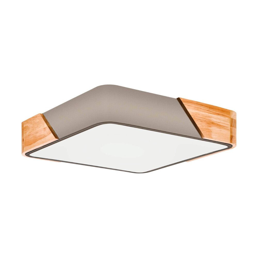 Eglo GRIMALDINO Lámpara de Techo Madera clara, Gris topo, 2 luces main product photo