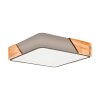 Eglo GRIMALDINO Lámpara de Techo Madera clara, Gris topo, 2 luces
