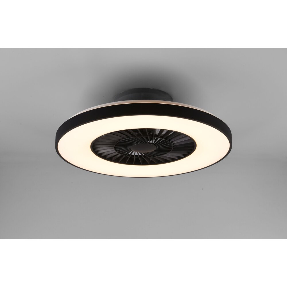 Reality Halmstad Ventilador de techo LED Negro, 1 luz, Mando a distancia main product photo