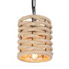 Globo HALIA Lámpara Colgante Crudo, Negro, 1 luz