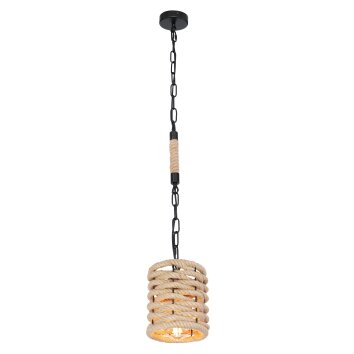 Globo HALIA Lámpara Colgante Crudo, Negro, 1 luz