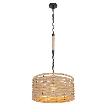 Globo HALIA Lámpara Colgante Crudo, Negro, 1 luz