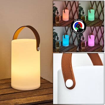 Tacuala Lámpara de mesa LED Marrón, Blanca, 1 luz, Cambia de color