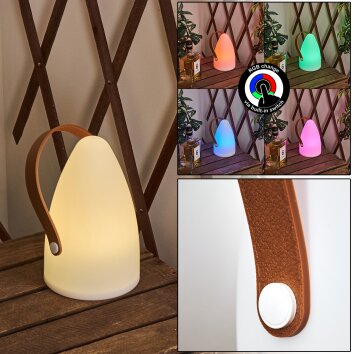 Guari Lámpara de mesa LED Marrón, Blanca, 1 luz, Cambia de color