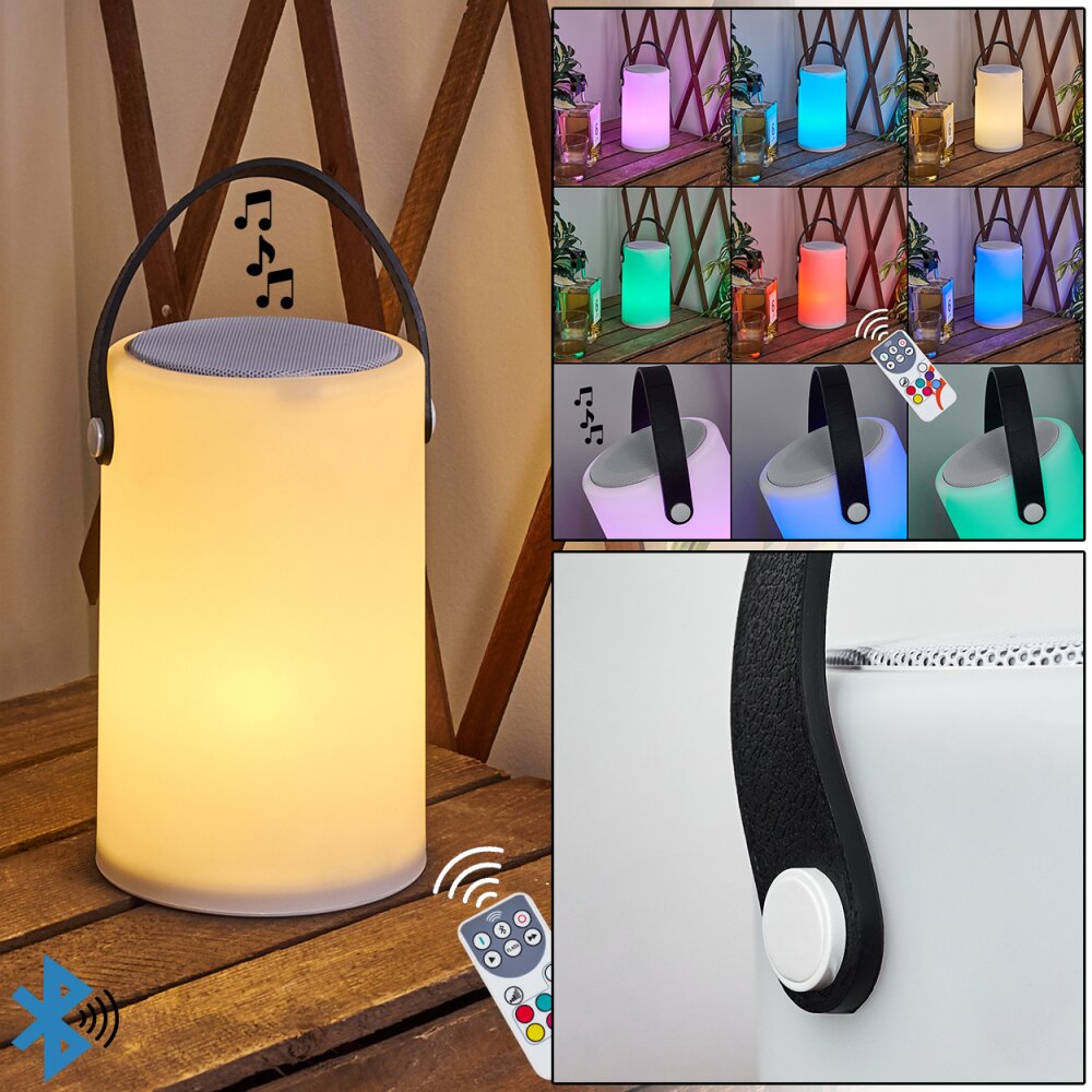 Chilar Lámpara de mesa LED Negro, Blanca, 1 luz, Mando a distancia, Cambia de color main product photo