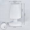 Vallardo Lámpara de mesa LED Blanca, 1 luz