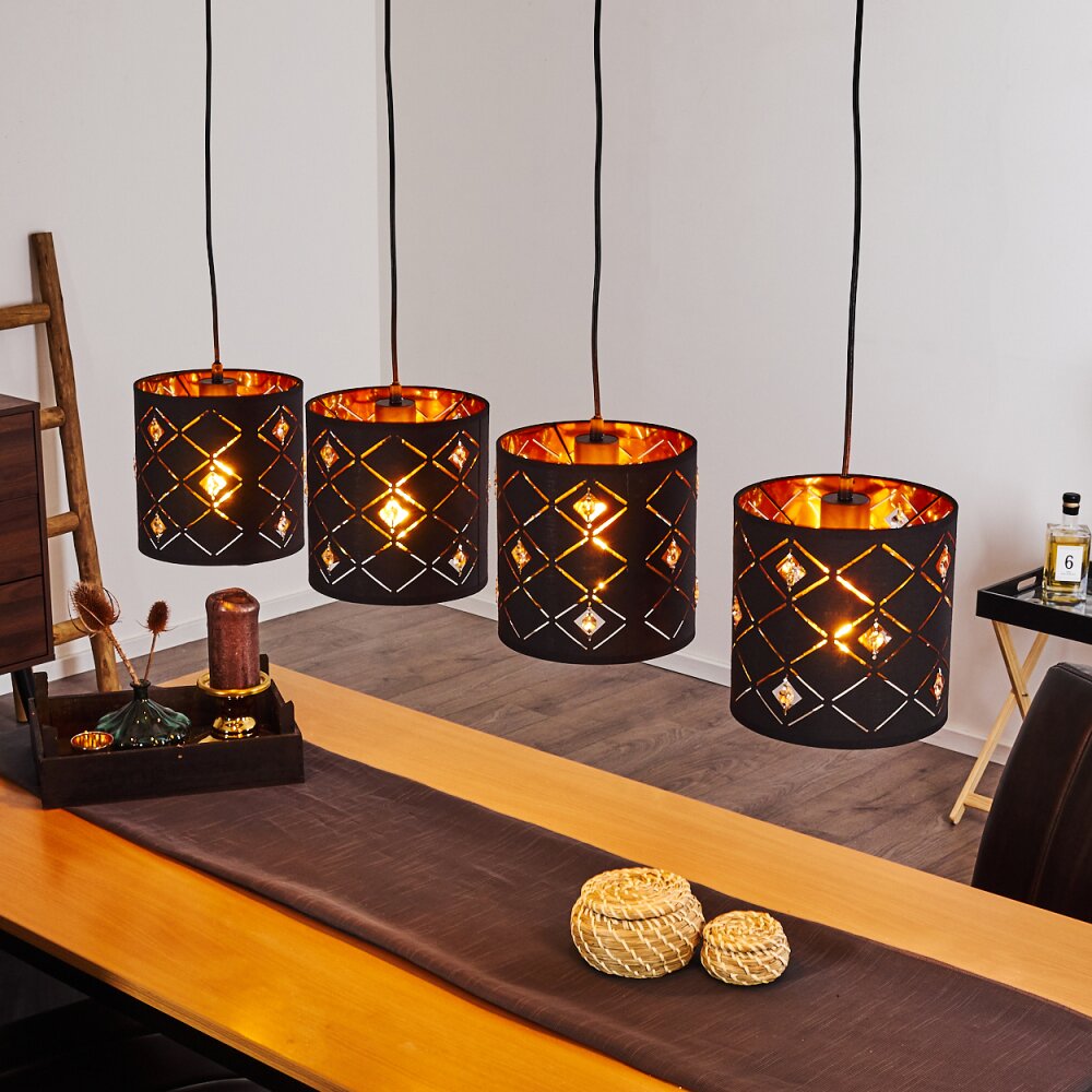 Trasancos Lámpara Colgante Color cobre, Negro, 4 luces main product photo