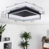 Taxmido Lámpara de Techo LED Negro, 1 luz