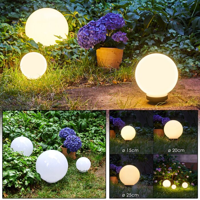 Campinas Lámpara esféricas LED Negro, Blanca, 1 luz
