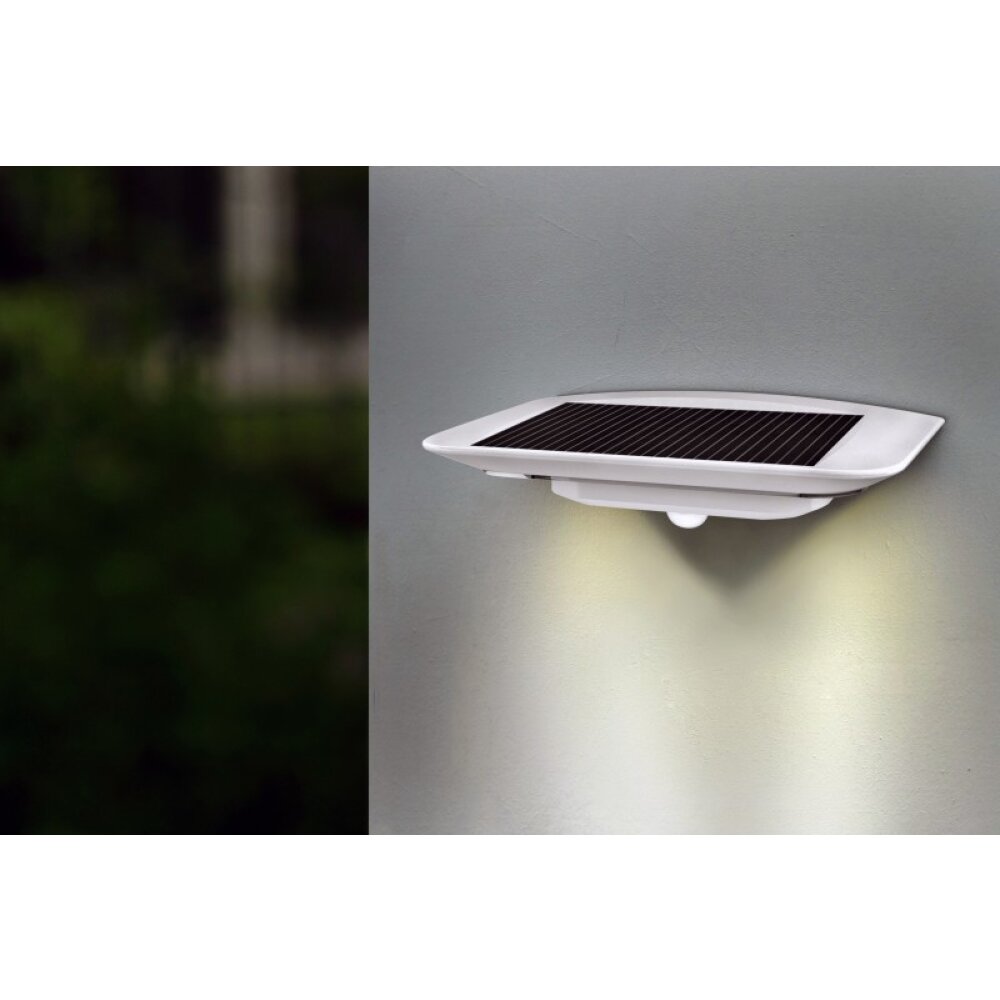 Lutec GHOST SOLAR Aplique para exterior LED Plata, 1 luz, Sensor de movimiento main product photo