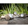 Globo SOLAR Piedras para jardín LED Gris, 3 luces