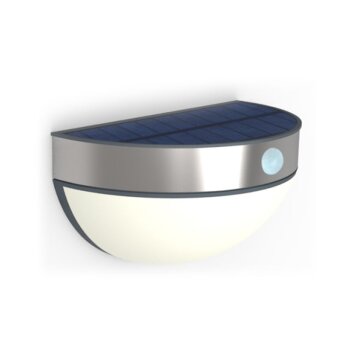 Lutec BRICK Aplique LED Acero inoxidable, 1 luz, Sensor de movimiento