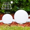 Conjunto lámparas esféricas solar LED Acero inoxidable, 2 luces