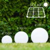 Solar Lámpara esféricas LED Acero inoxidable, 2 luces