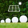 Solar Lámpara esféricas LED Acero inoxidable, 2 luces